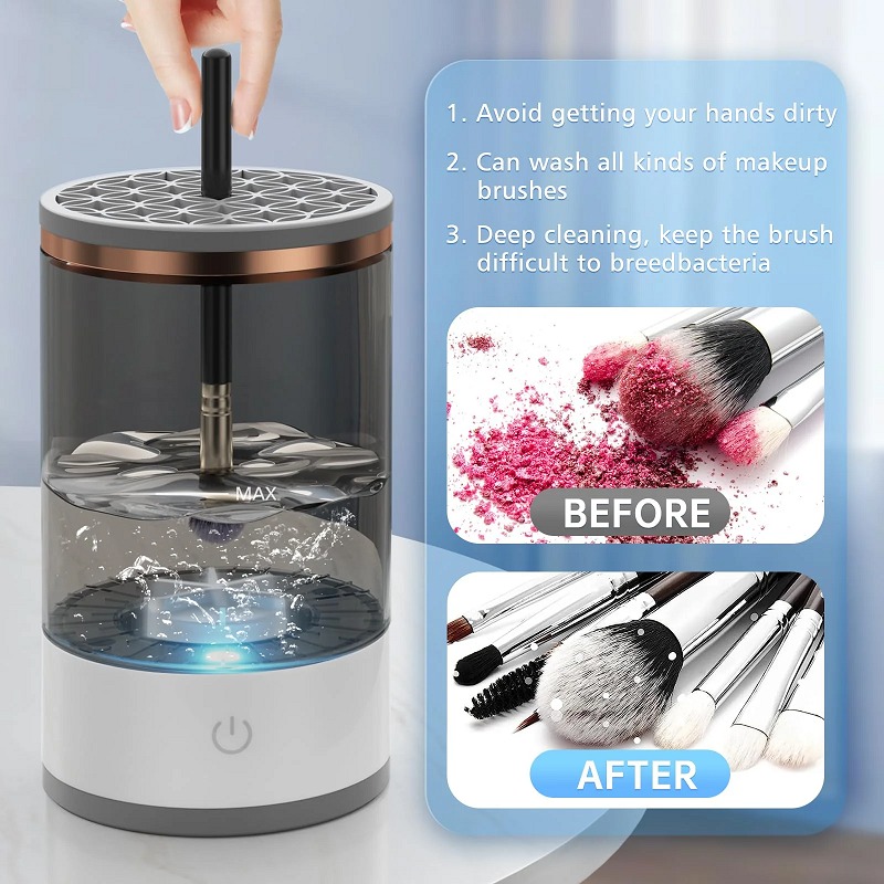 🛒🌸Limpiador Automático de Brochas de Maquillaje.