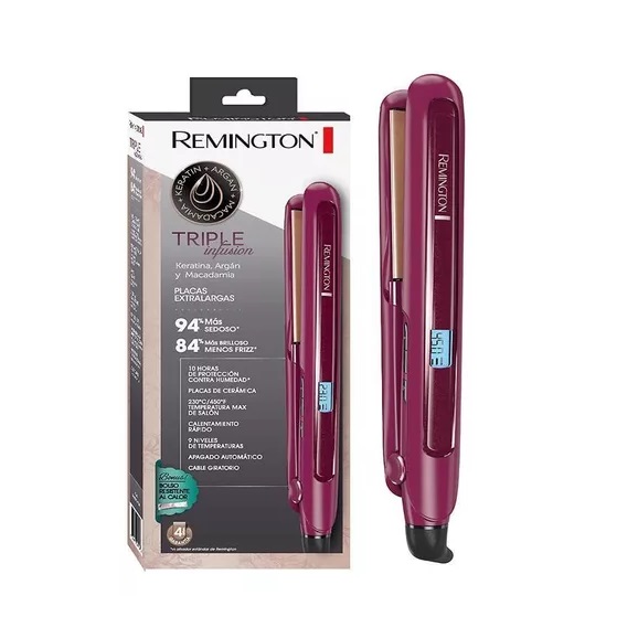 🛒🌸Plancha de Cabello Remington Triple Infusión.