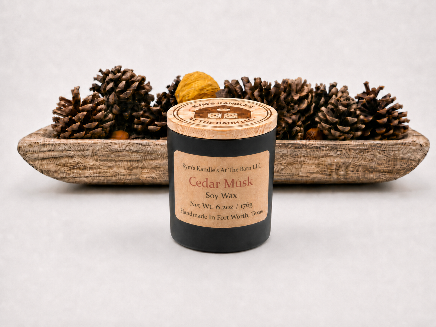 Cedar Musk Soy Wax Candle  6.2oz/176g