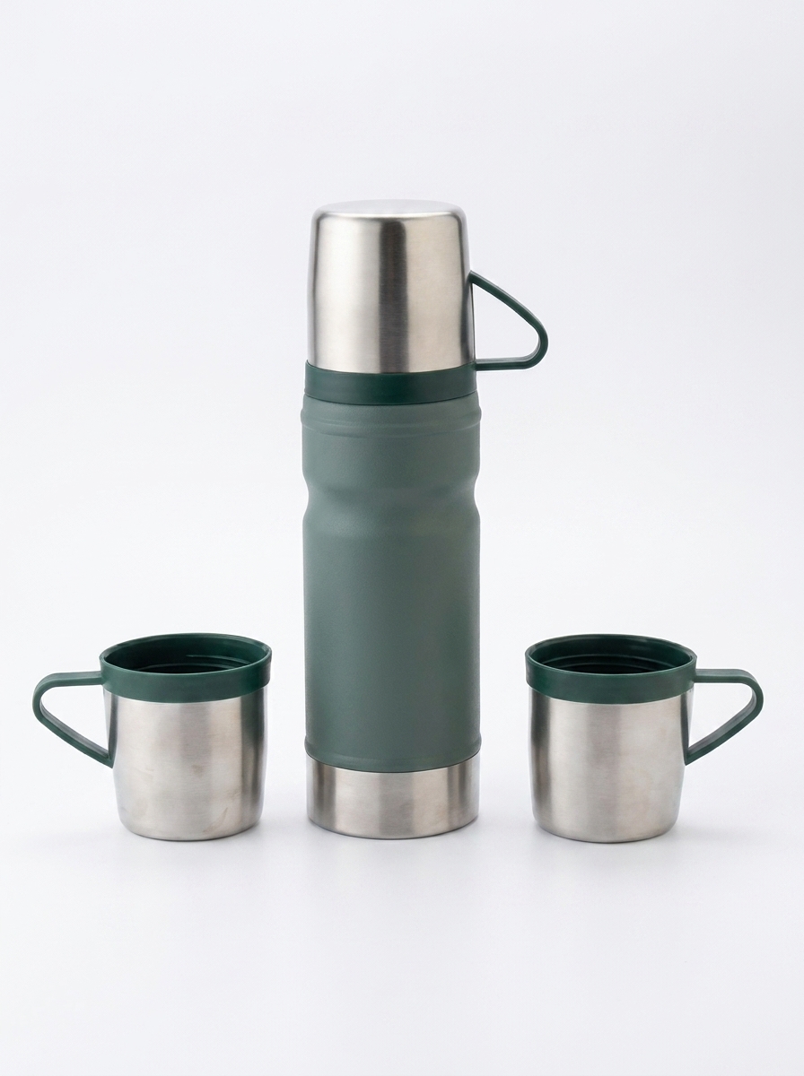 Garrafa Térmica com 2 Copos Inox 700ml