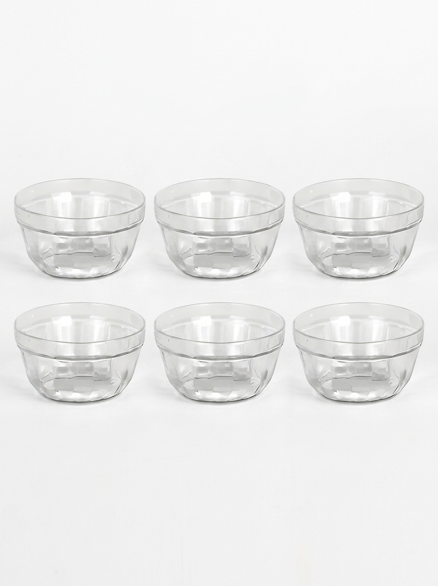Kit 6 Potes de Vidro 220ml pequeno