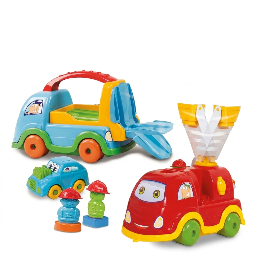Brinquedo Kit Caminhões e Carrinhos de resgate