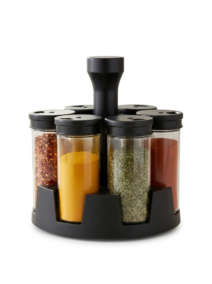 Porta Temperos Giratório 6 Potes de 85ml