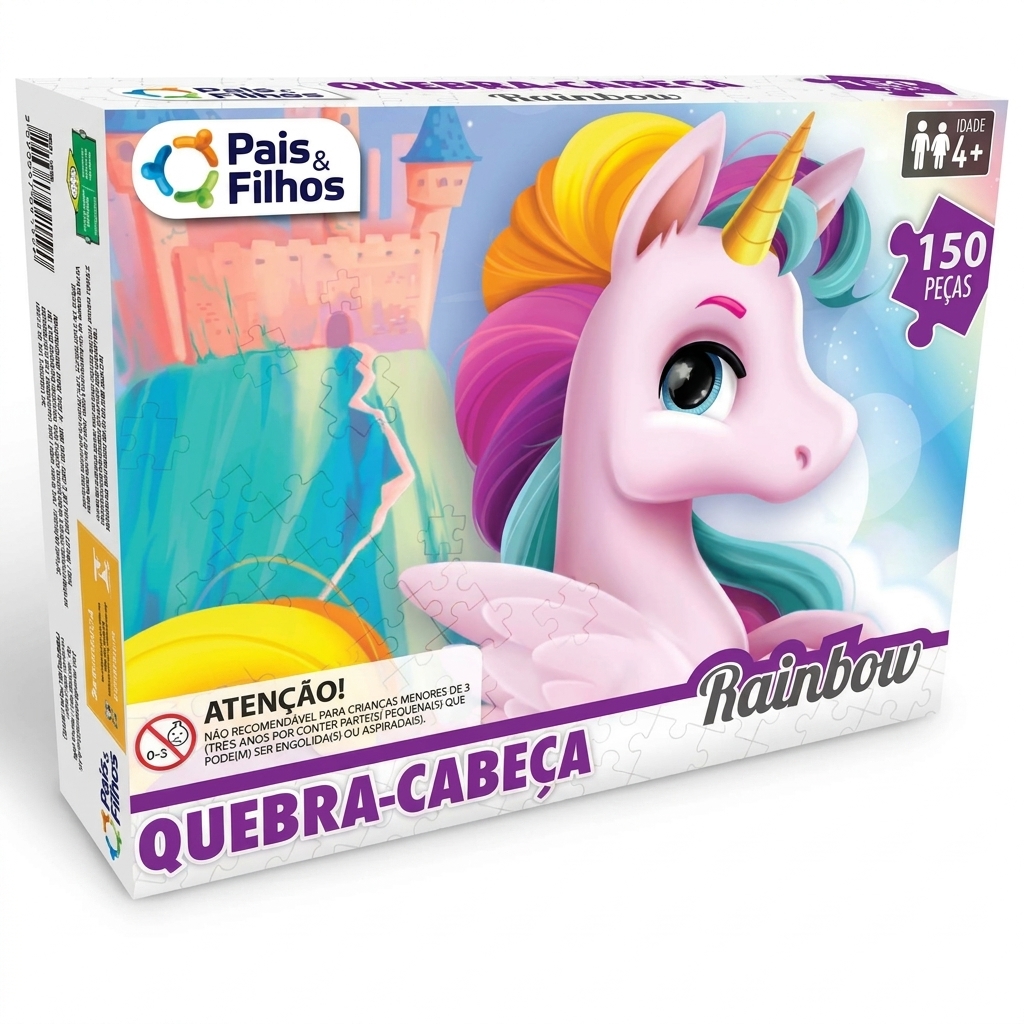 Quebra-Cabeça Rainbow Unicórnio 150 peças
