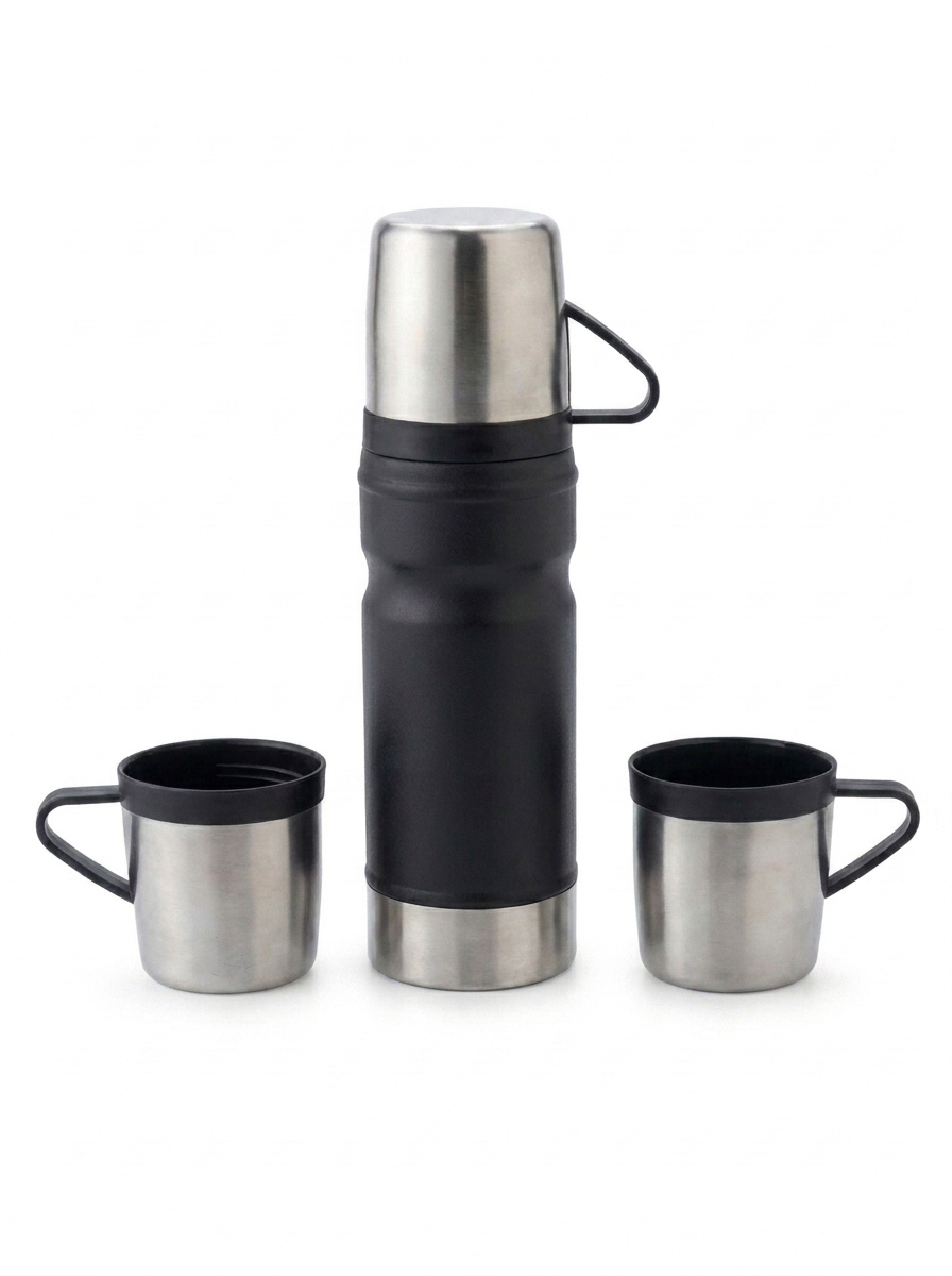 Garrafa Térmica com 2 Copos Inox 700ml