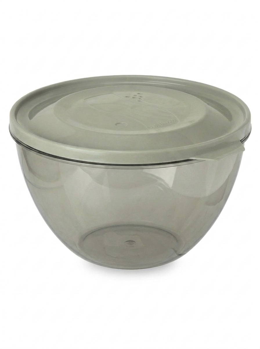Tigela Plástica bowl com Tampa Rainha185 5,5L