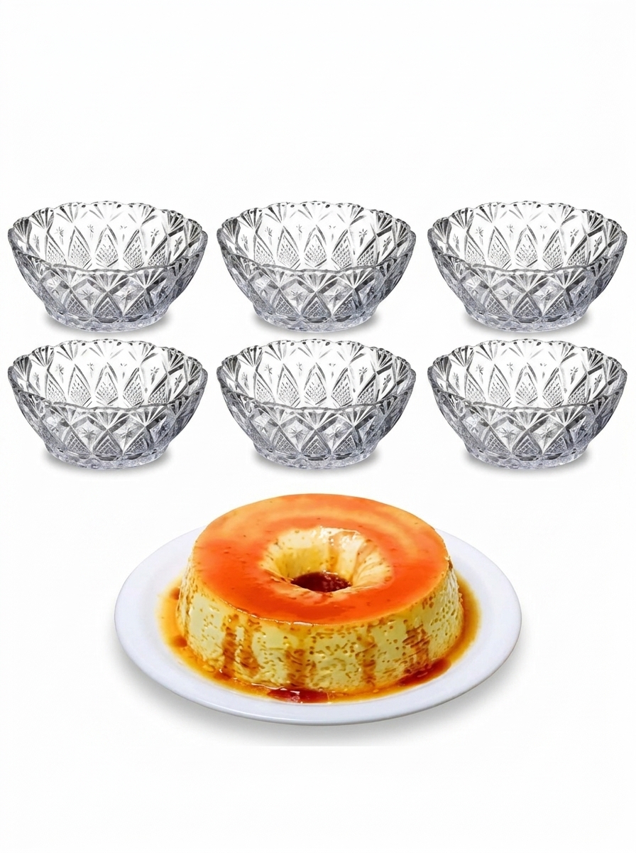 Conjunto de 6 Tigelas de Vidro para sobremesa 150ml