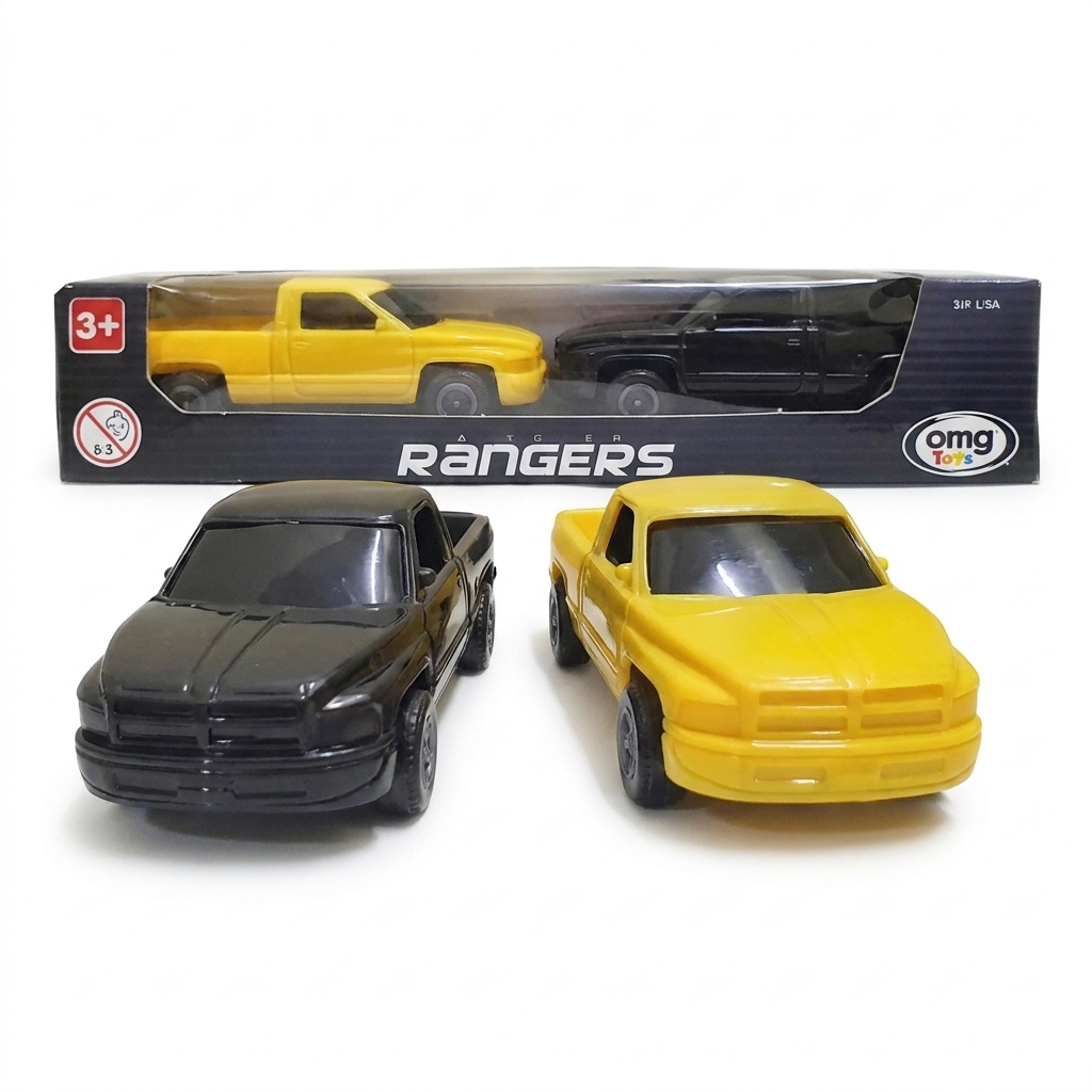 Kit 02 Mini Caminhonetes Rangers