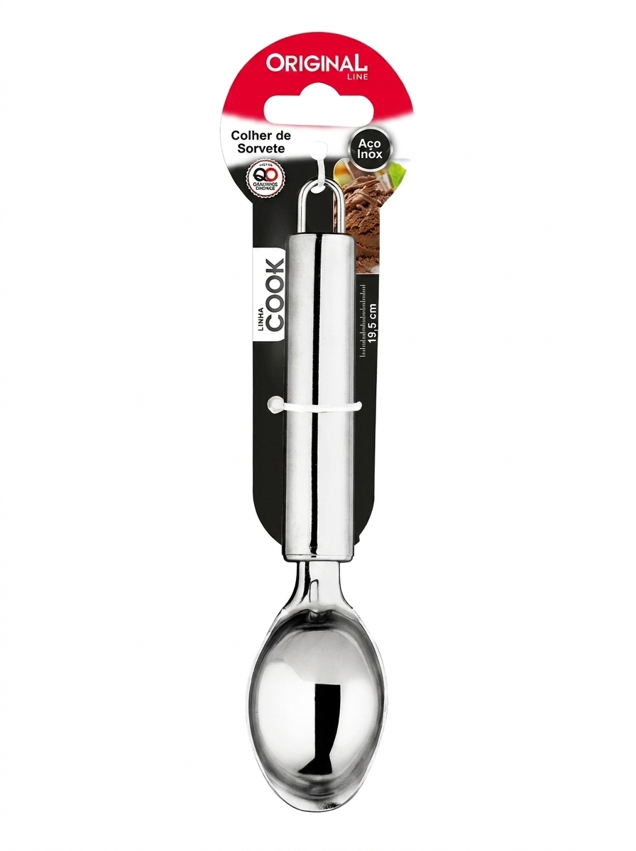 Colher de Sorvete em Aço Inox 19,5cm