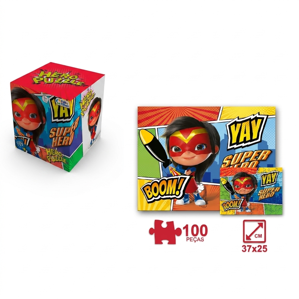 Quebra-Cabeça Super Herói 100 Peças