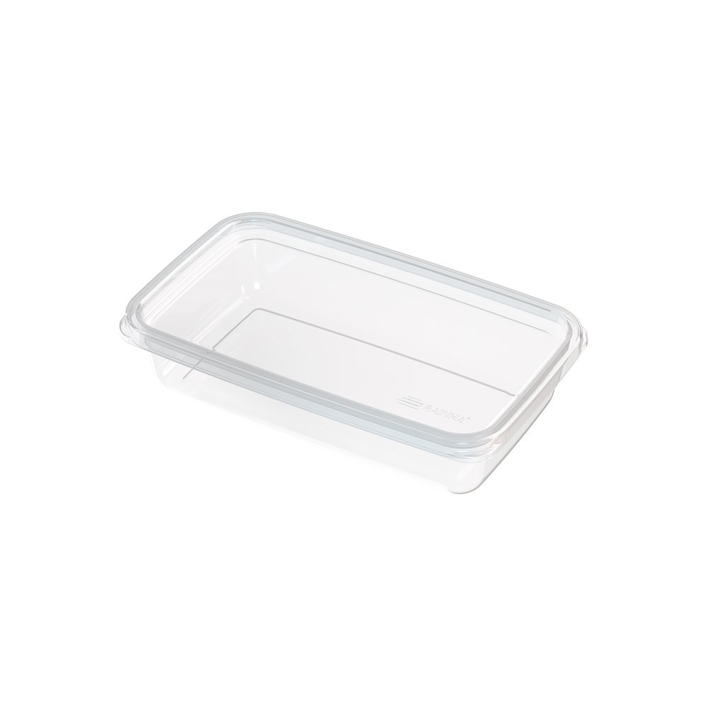 Pote plástico Transparente com tampa 800ml Rainha1580