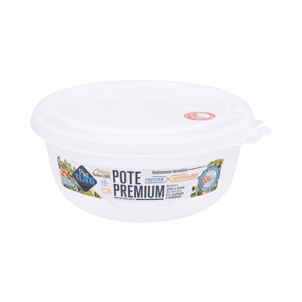 Pote Premium Redondo plástico 2720ml