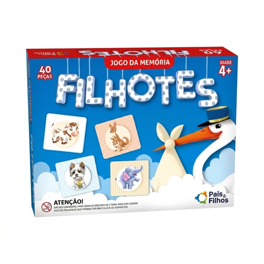 Jogo da Memória Filhotes pais e filhos