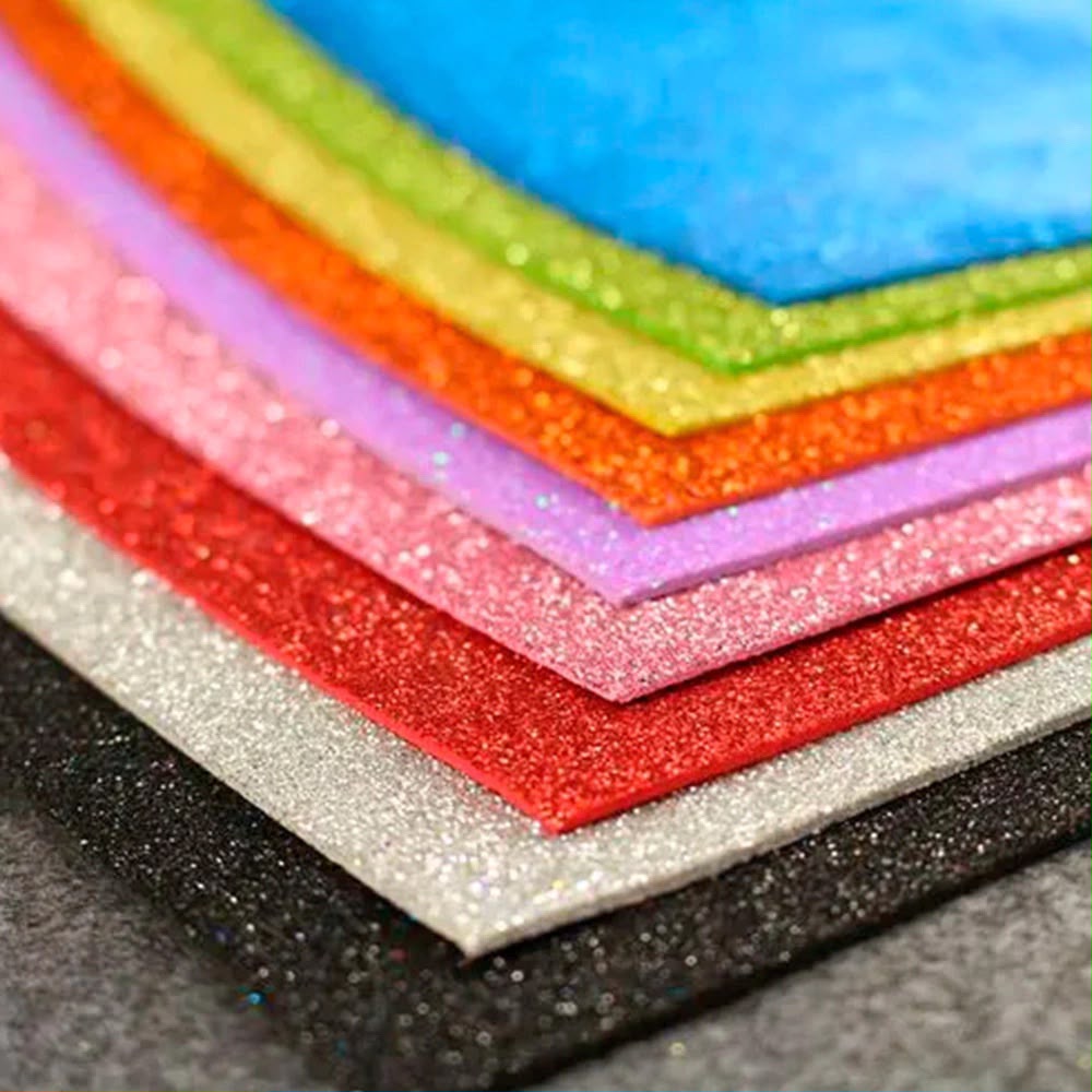 Folhas de EVA com Glitter