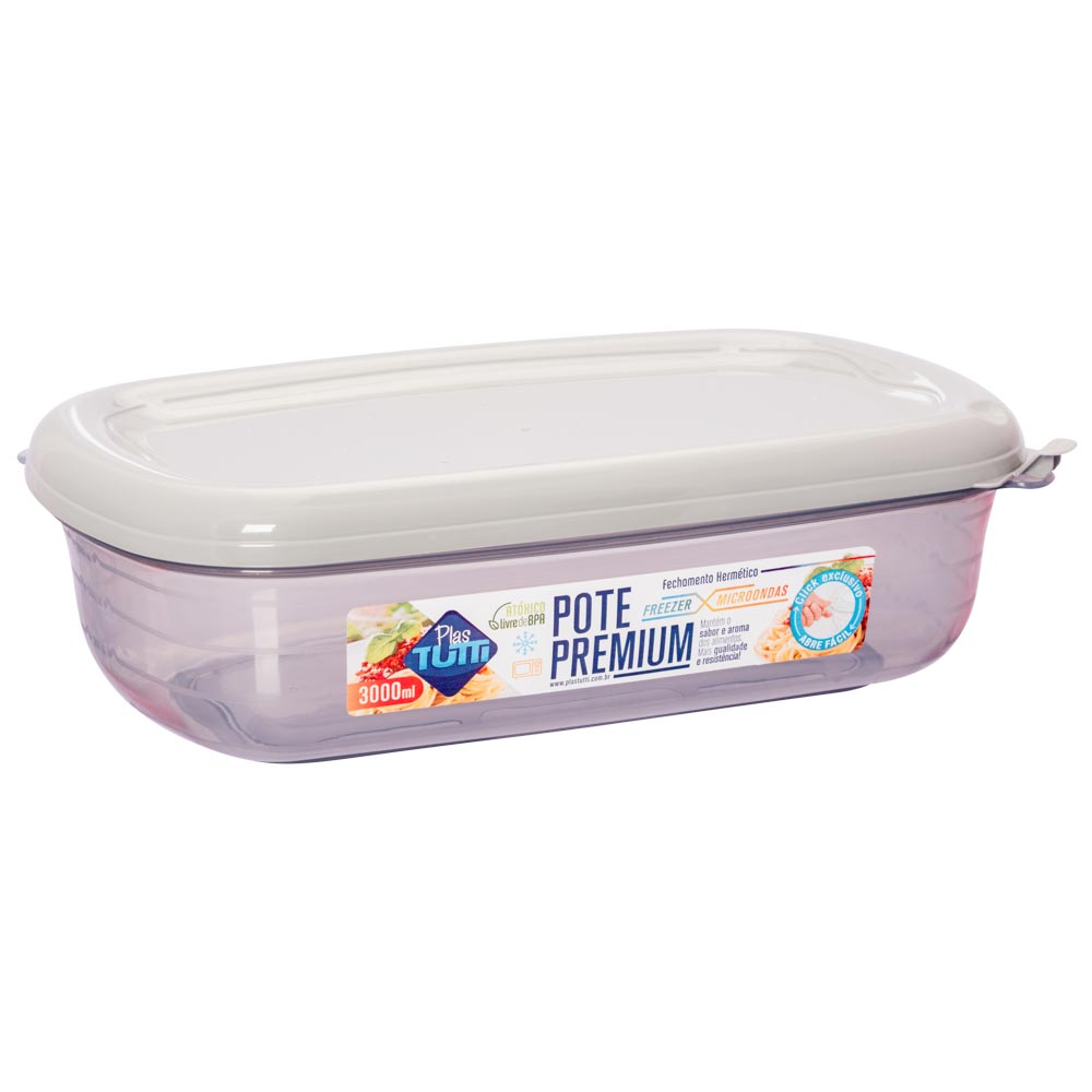 Pote Hermético Premium 3000ml com tampa