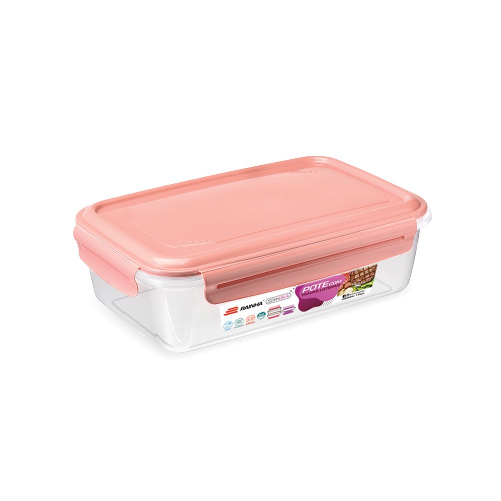 Pote plástico com trava lateral 2,450l Rainha288