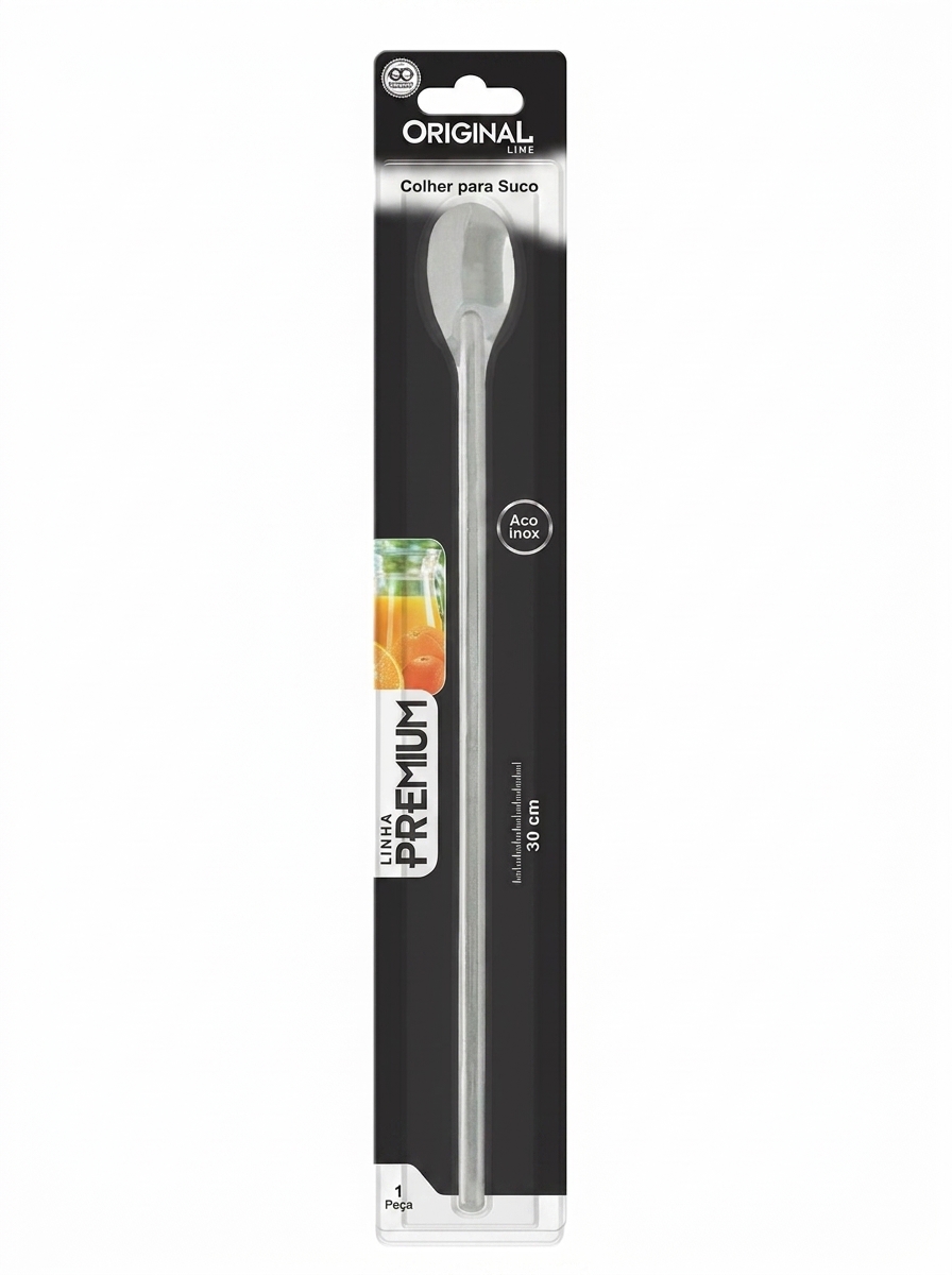 Colher para Suco Premium em aço inox original line 30cm