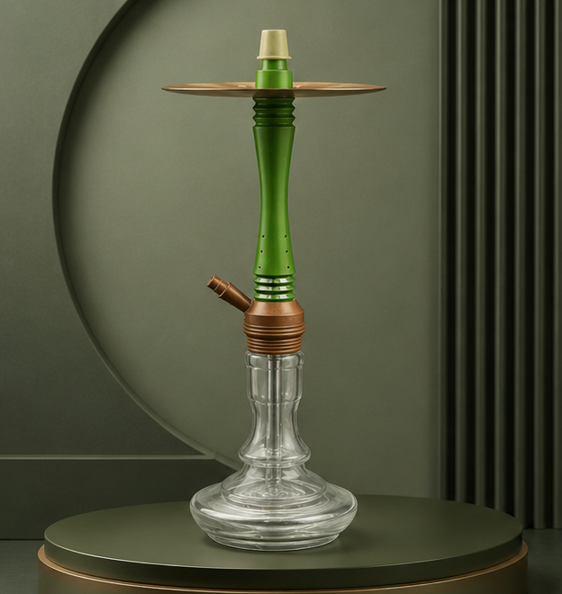 AL-SHAHIN Premium Hookah (Green & Gold Edition)