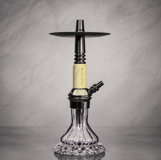 Al-Shahin Performance Series Hookah – Premium Silicone Sleeve Shisha with Crystal Glass Base