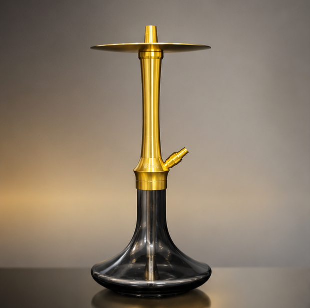 Al-Shahin Premium Gold Hookah – Luxury Aluminum Shisha with Crystal Glass Base
