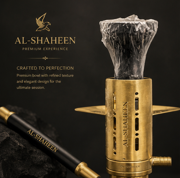 AL-SHAHEEN Premium Mini Hookah – Gold Brass Edition
