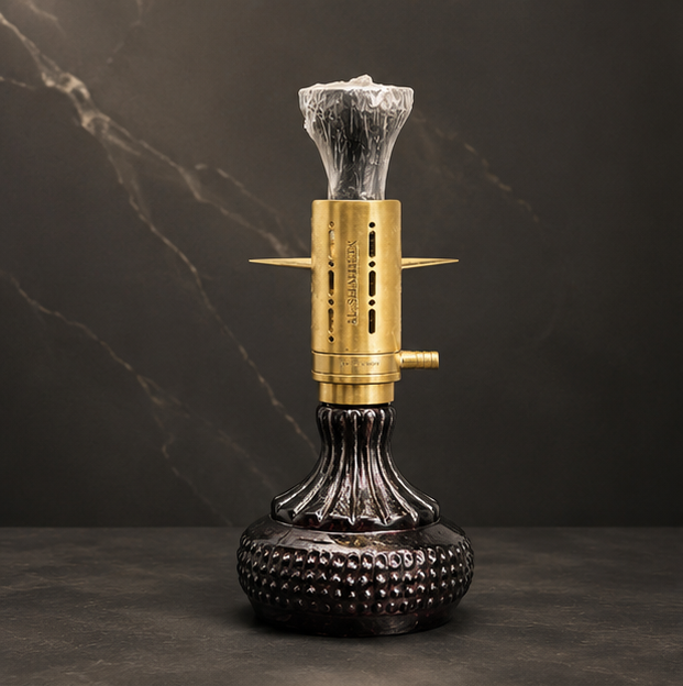 AL-SHAHEEN Premium Mini Hookah – Gold Brass Edition