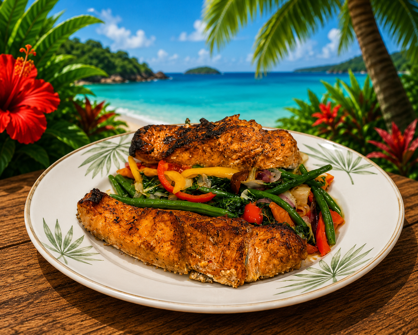 Caribbean Grilled Salmon