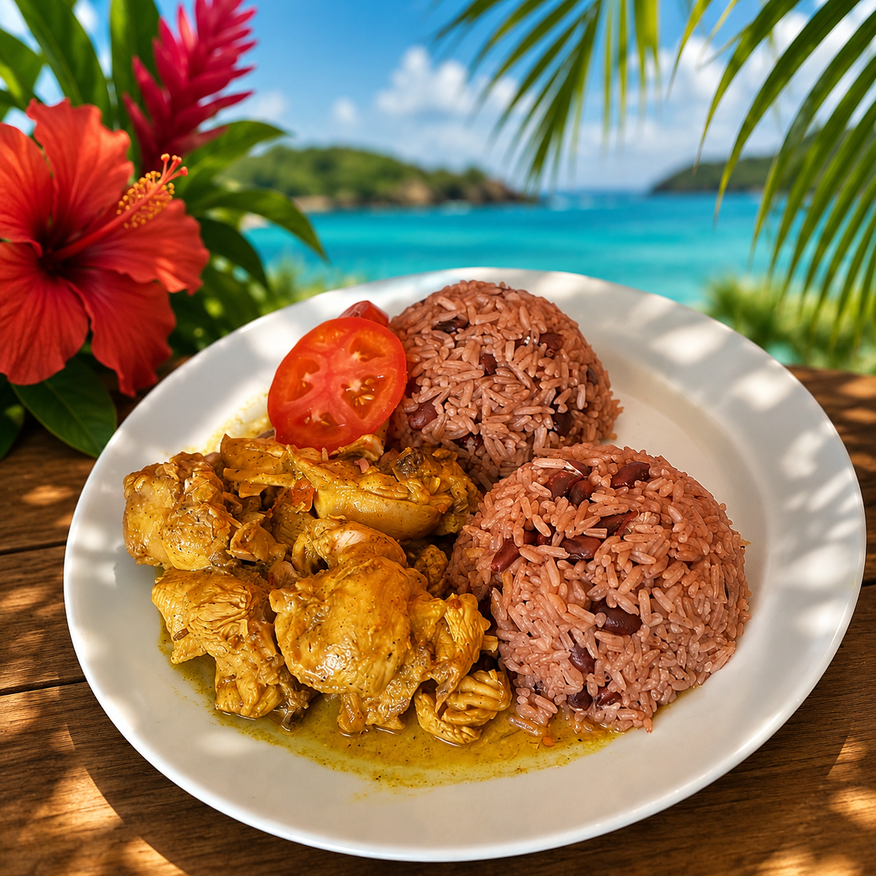 Caribbean Curry Chicken & Rice