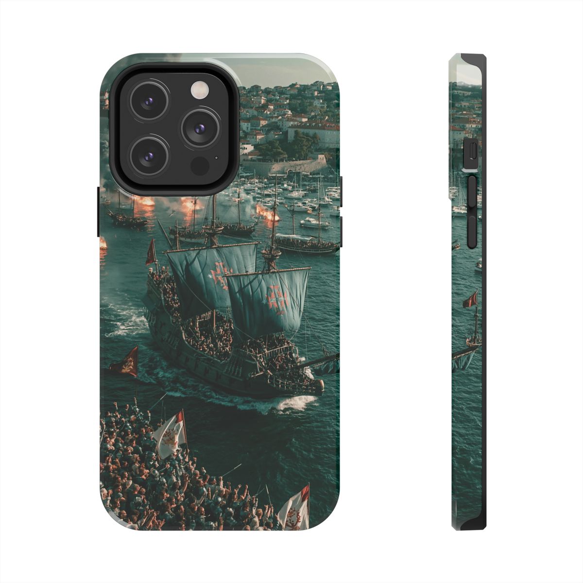 Medieval Viking Longship Phone Case | Nautical Battle Scene | Historic Ship