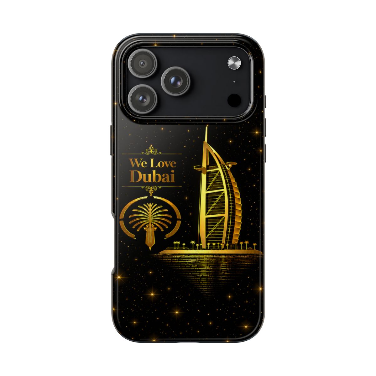 We Love Dubai Phone Case | Burj Al Arab Gold Skyline Tough Case