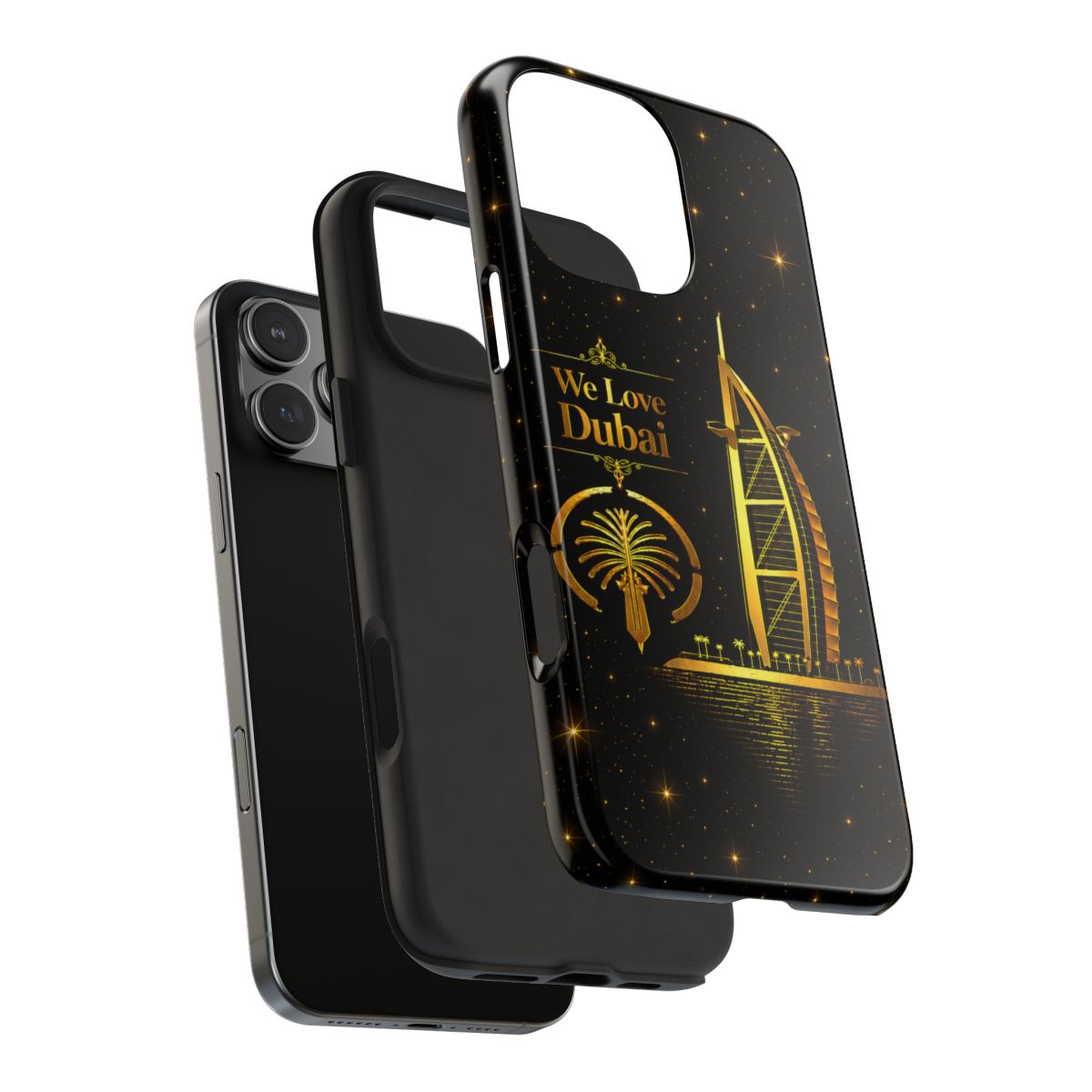 We Love Dubai Phone Case | Burj Al Arab Gold Skyline Tough Case