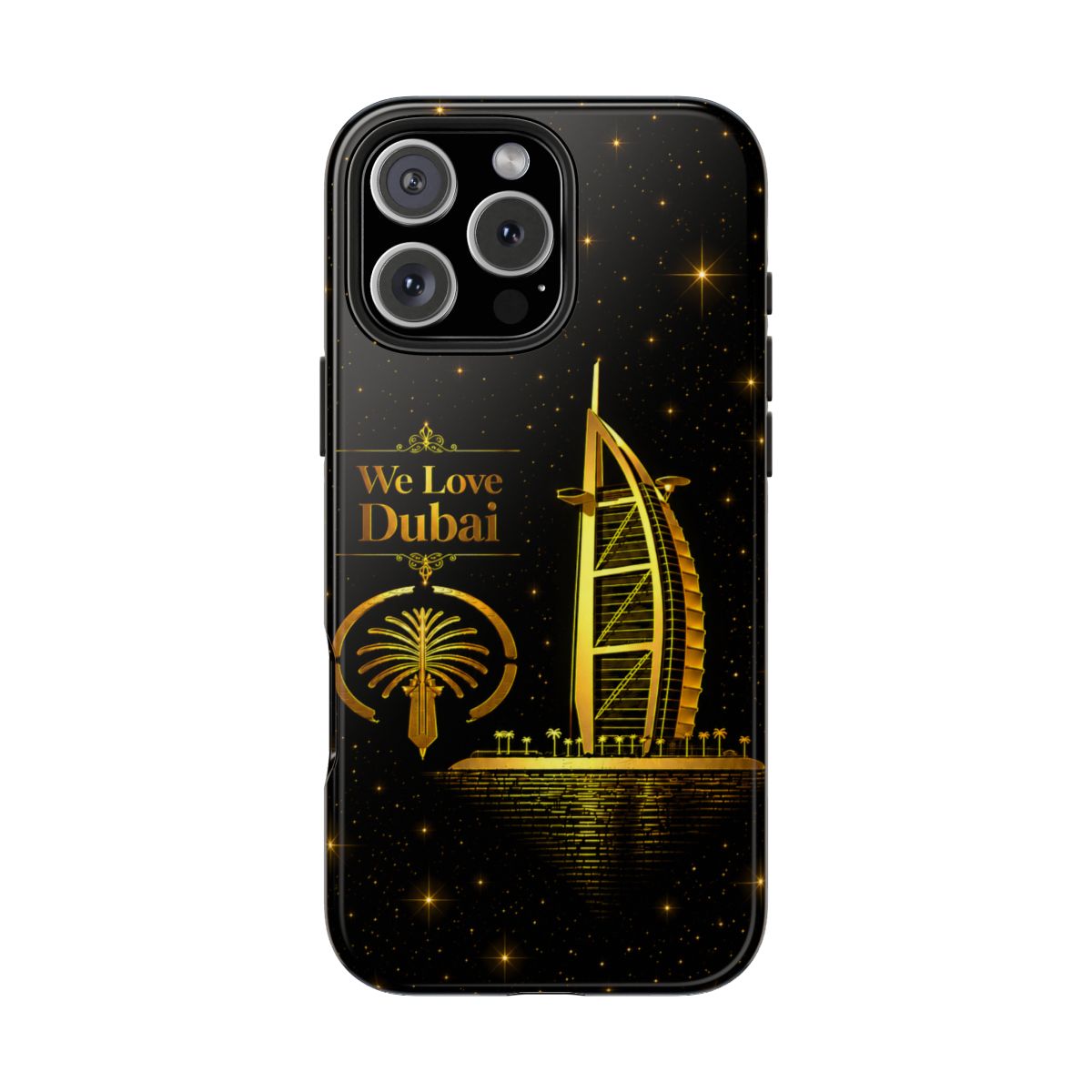 We Love Dubai Phone Case | Burj Al Arab Gold Skyline Tough Case