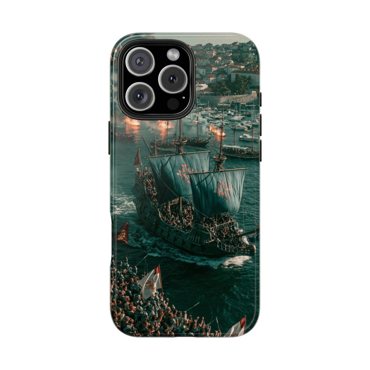Medieval Viking Longship Phone Case | Nautical Battle Scene | Historic Ship