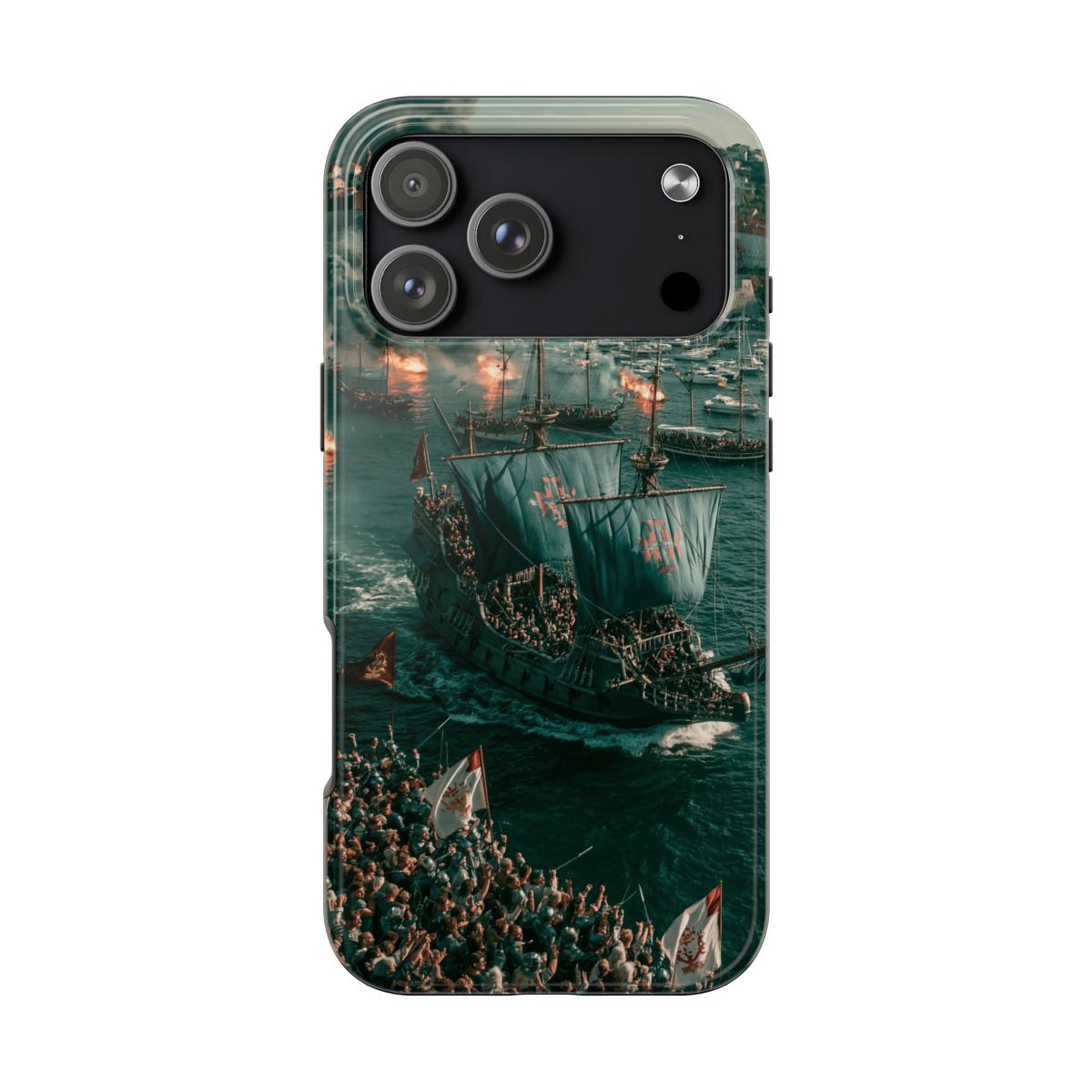 Medieval Viking Longship Phone Case | Nautical Battle Scene | Historic Ship
