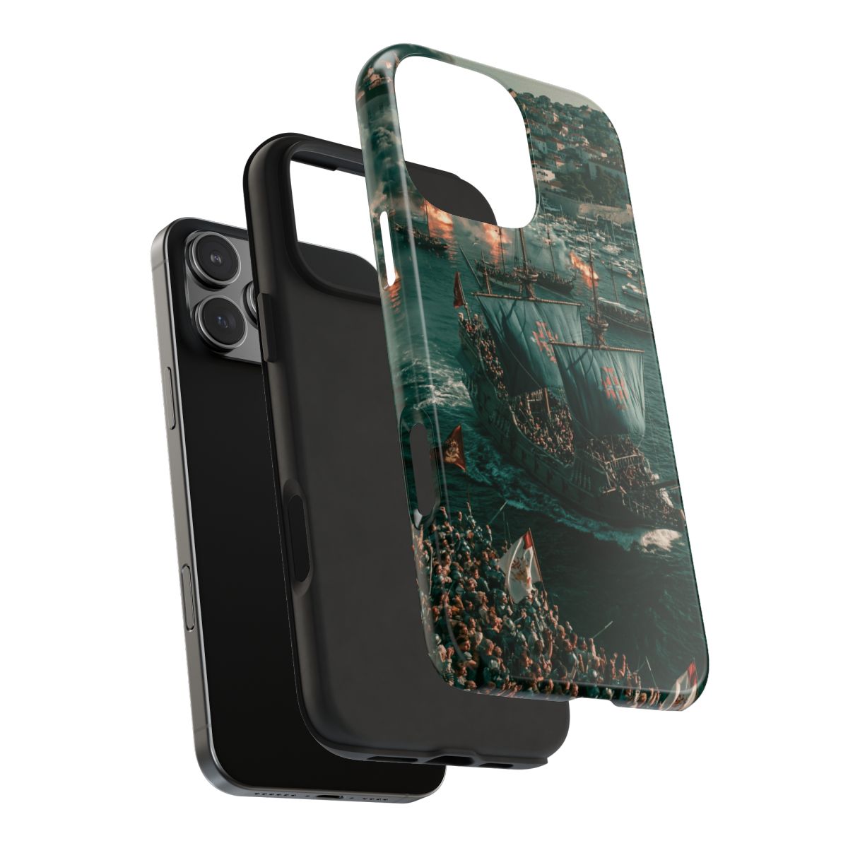 Medieval Viking Longship Phone Case | Nautical Battle Scene | Historic Ship