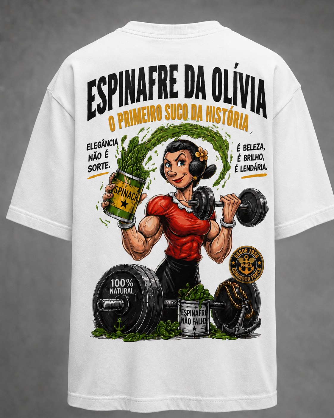 Camiseta Espinafre da Olívia – Oversized