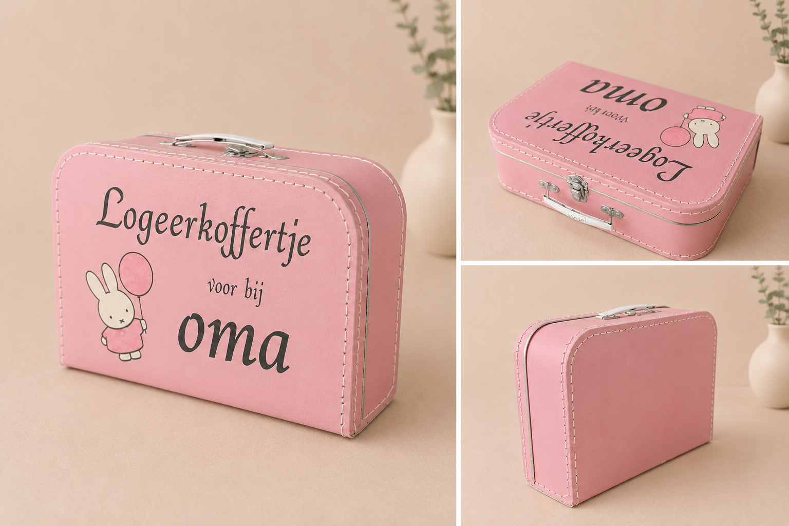 Kinderkoffertje Roze 