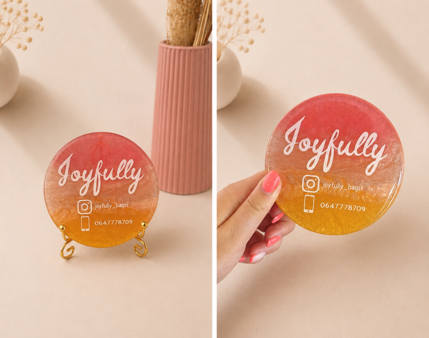 Reclamebord Joyfully - Voorbeeld 