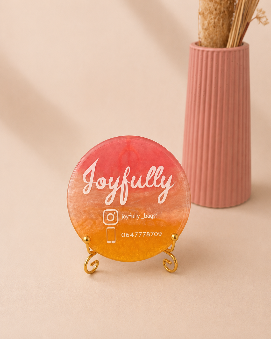 Reclamebord Joyfully - Voorbeeld 