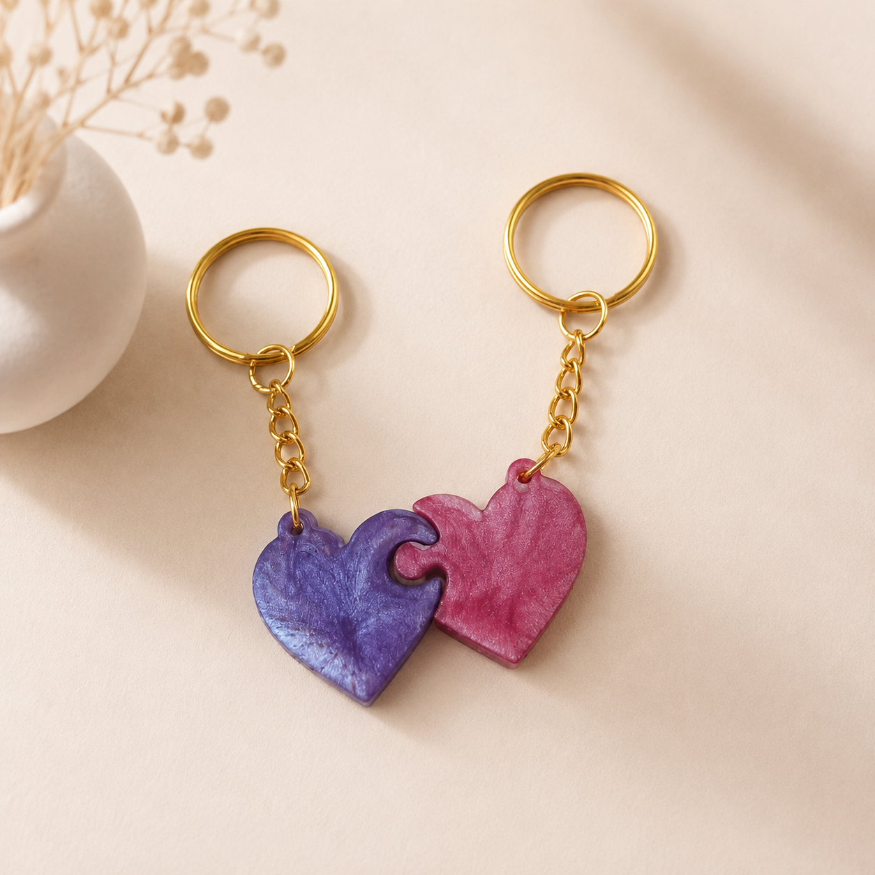 Sleutelhanger Hartjes Puzzel 