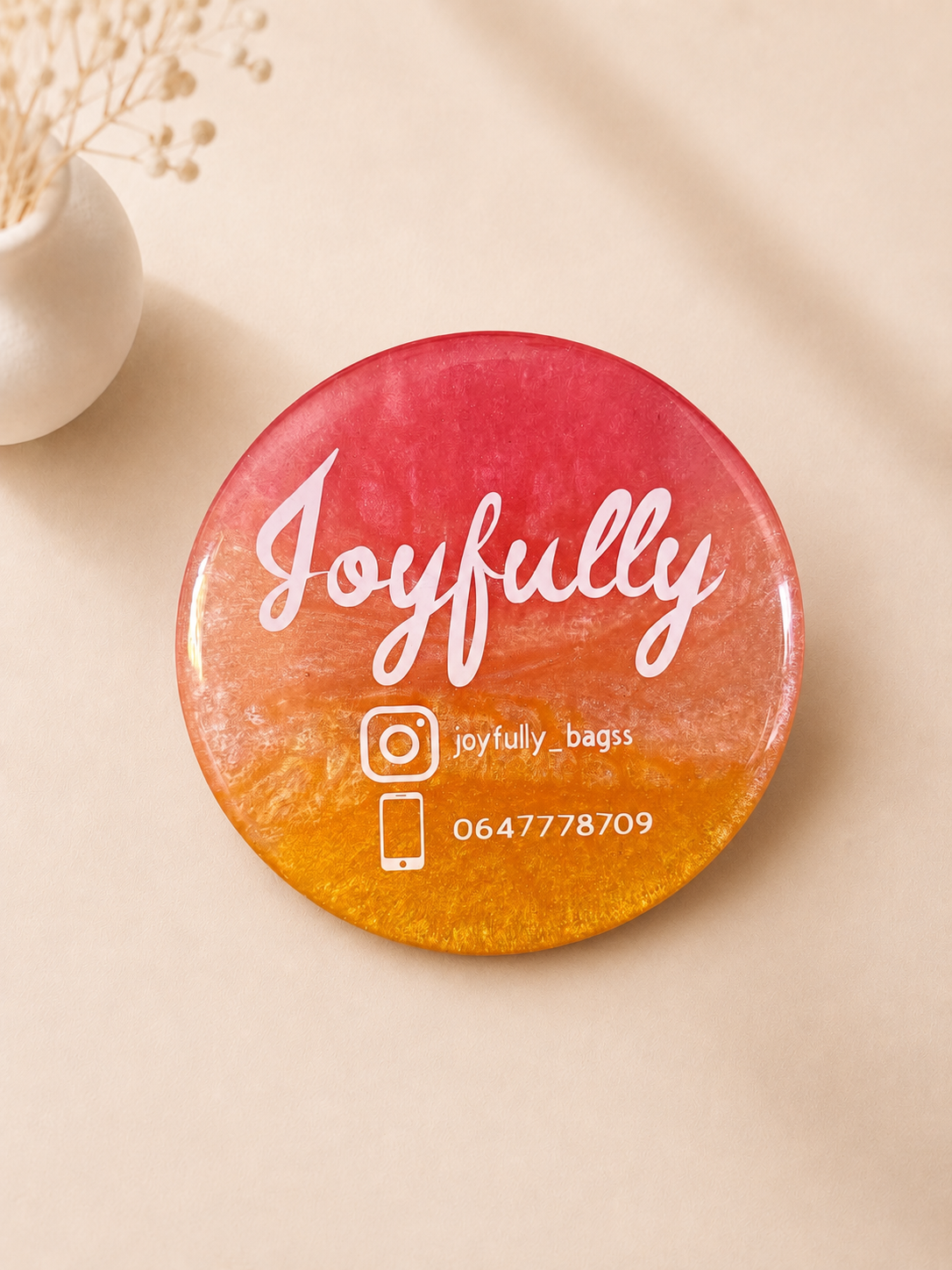 Reclamebord Joyfully - Voorbeeld 
