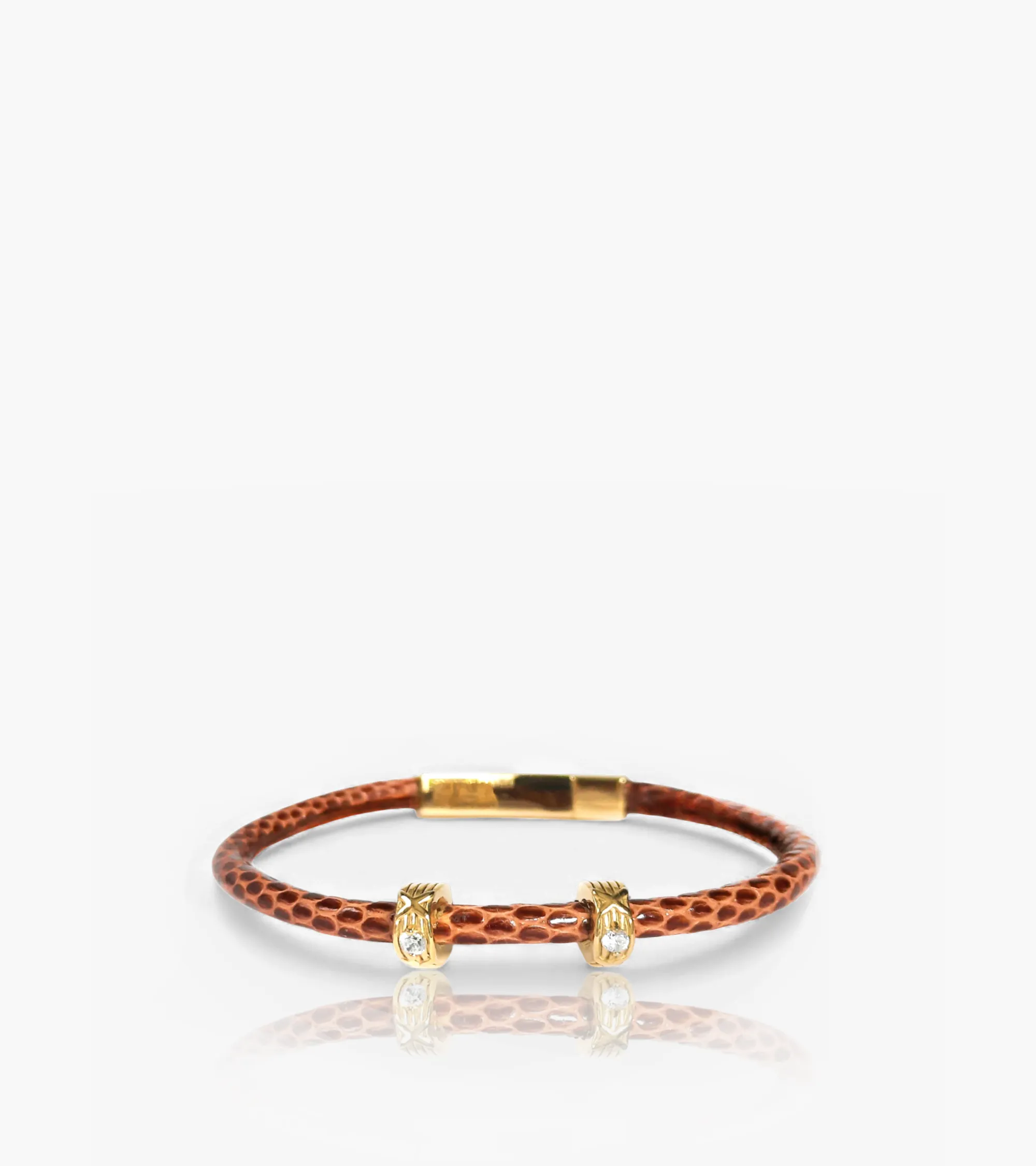 Braunes Echsenlederarmband  (079c)