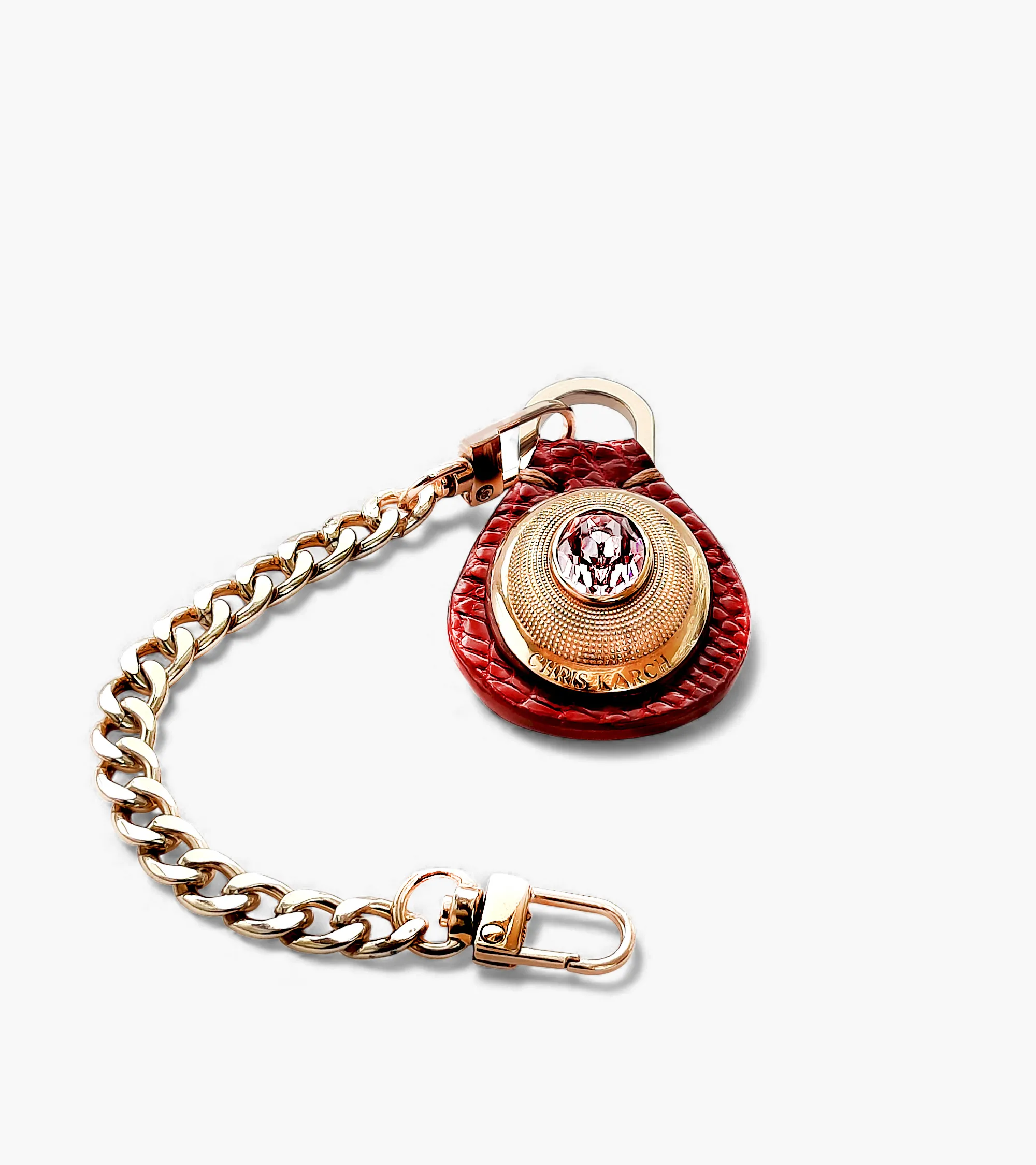 Bag Charm Anhänger für Schlüssel, Taschen in Rubin-Rot (2c)