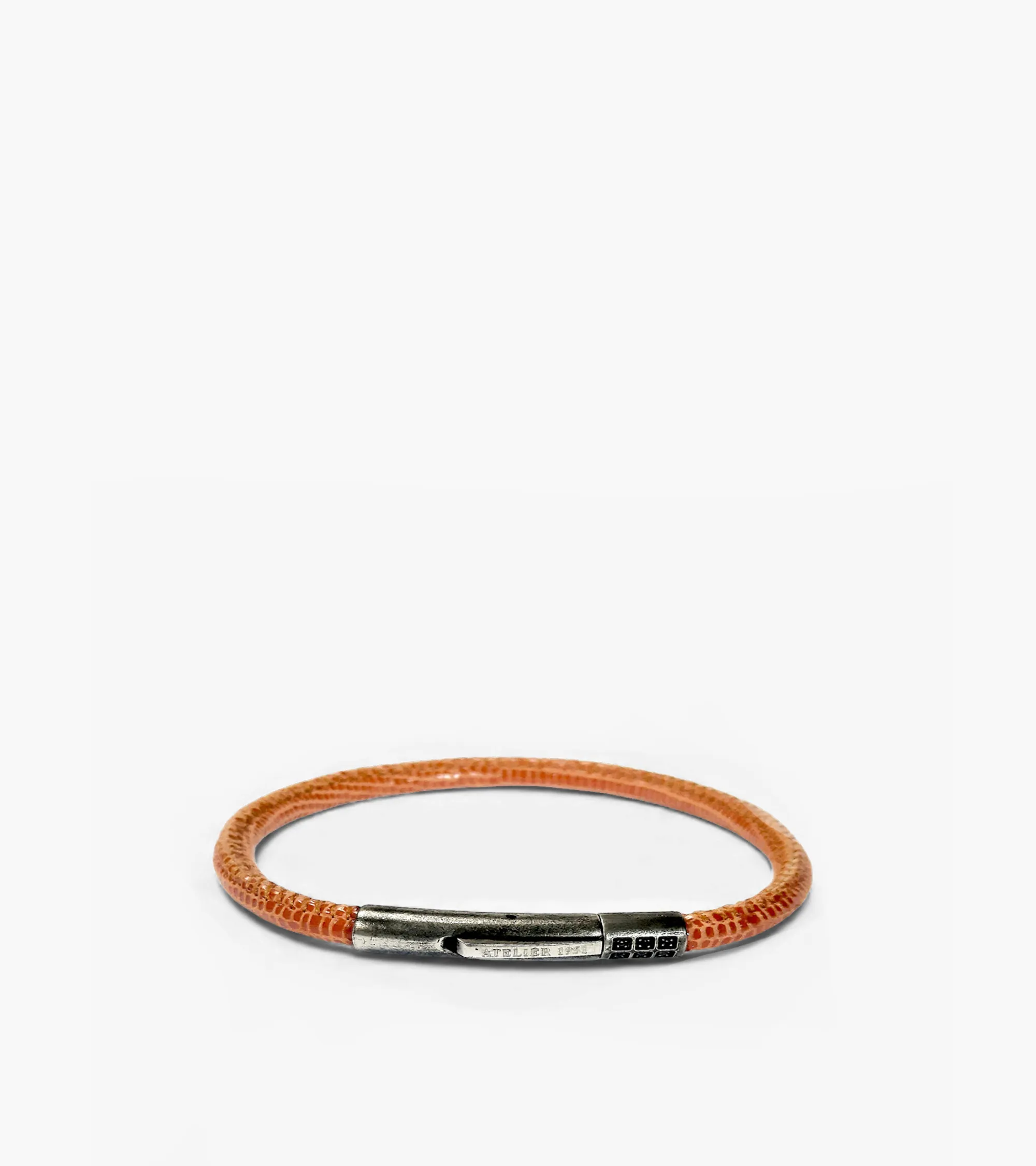 Lederarmband mit Echsenprägung (br092)