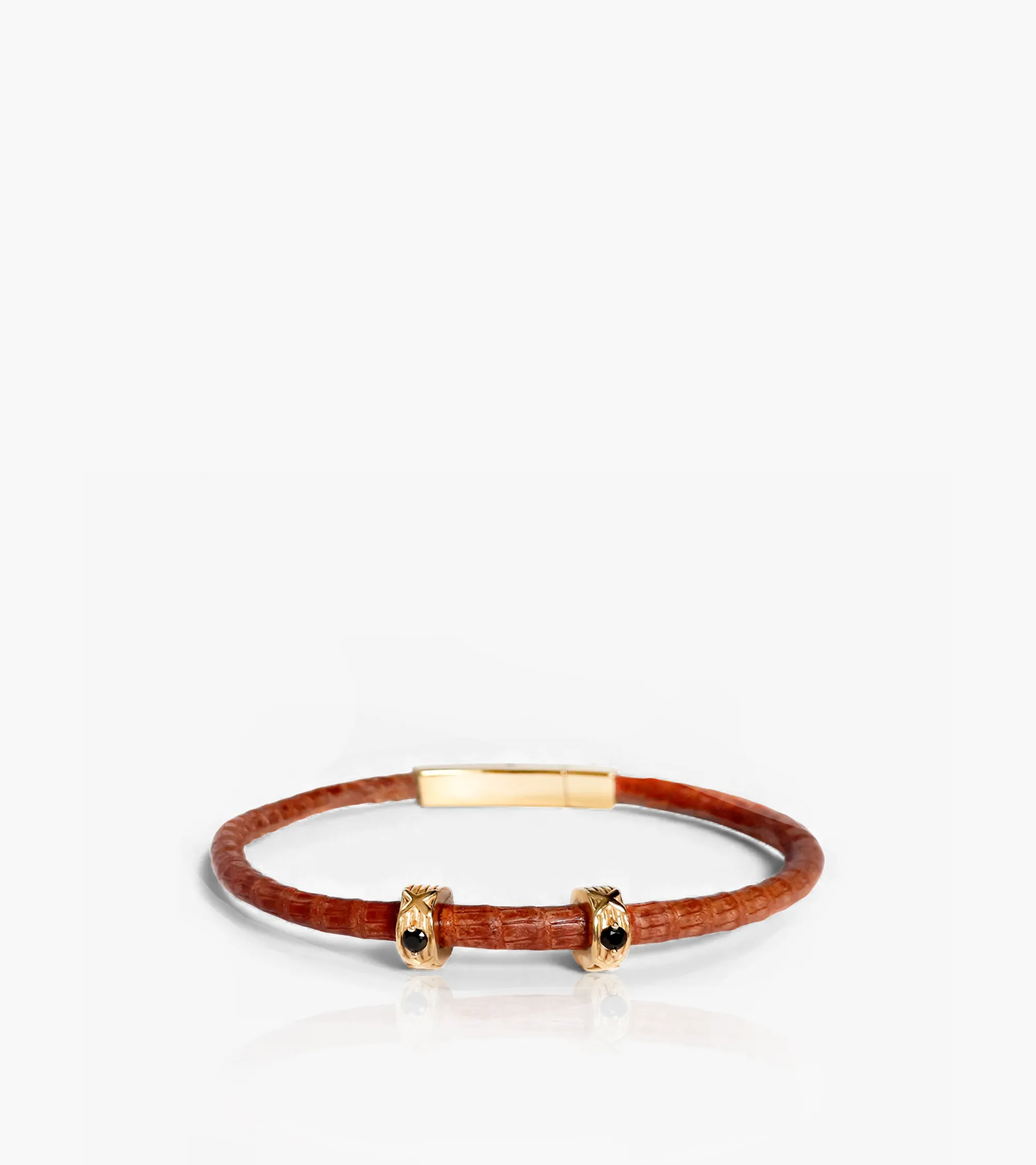 Braunes Echsenlederarmband  (069c)