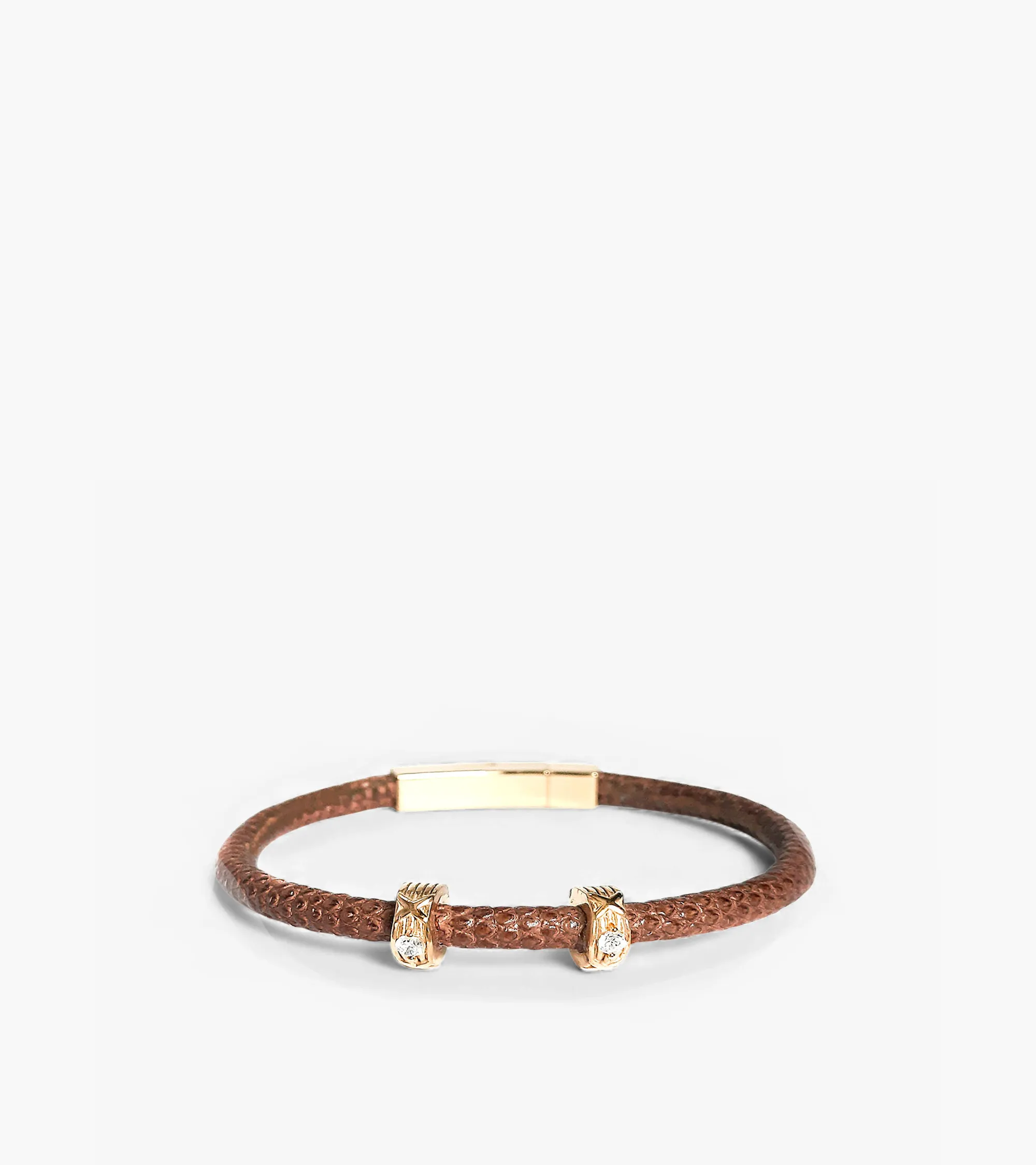 Mocca-Braunes Echsenleder Armband (73)