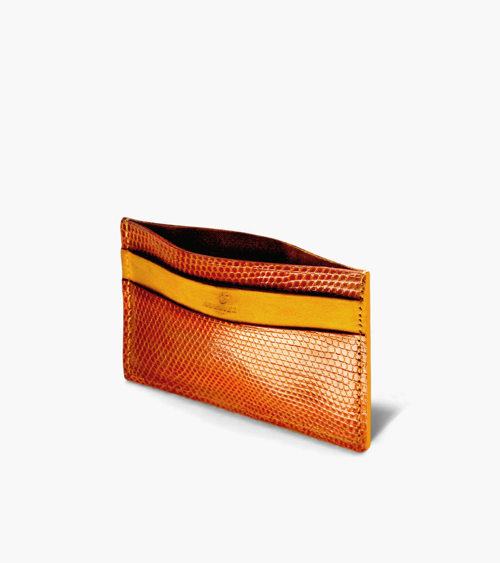 Luxuriöser Kartenhalter aus Echsenleder (004c)
