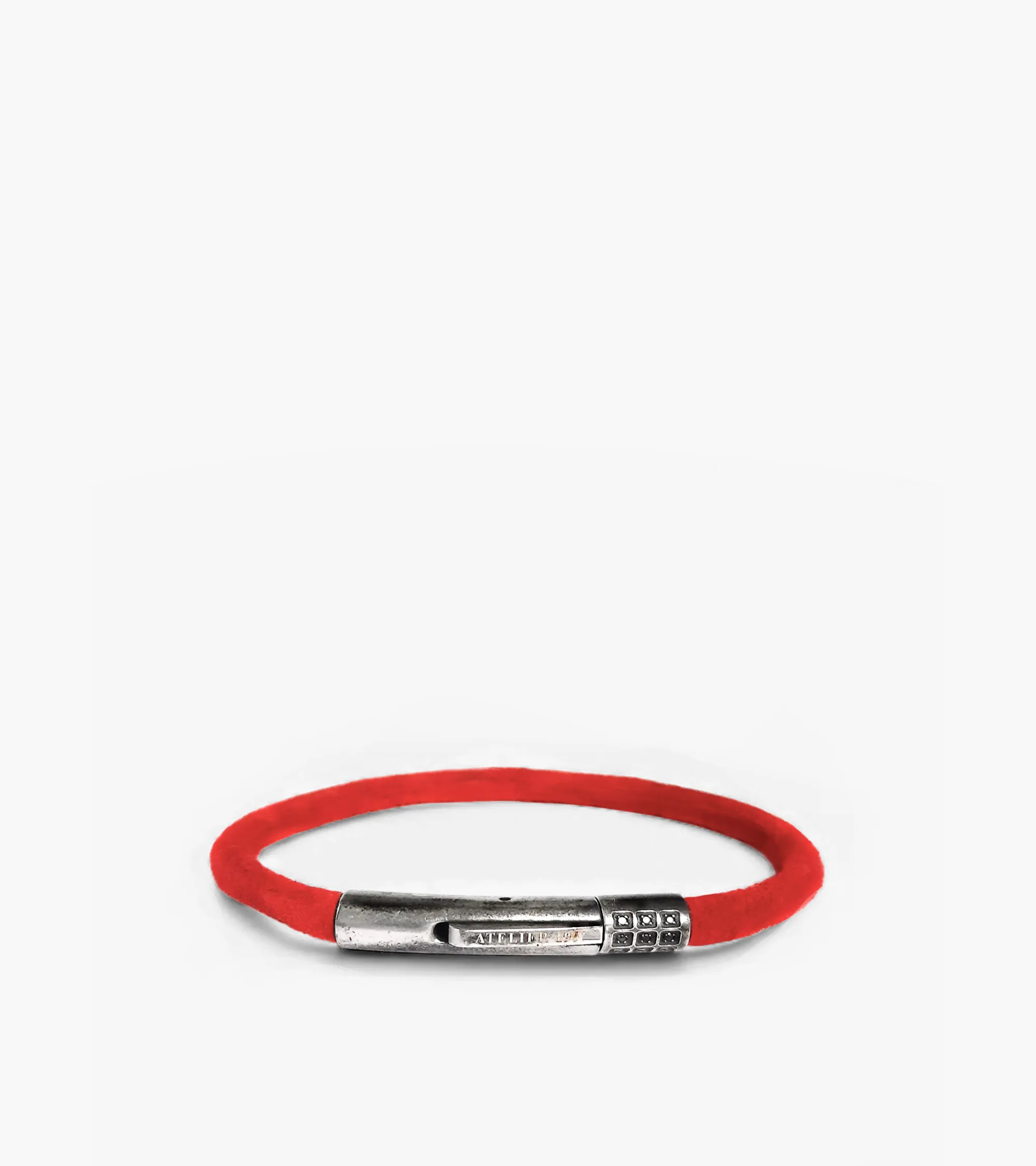 Rotes Ziegenveloursleder Armband (056)