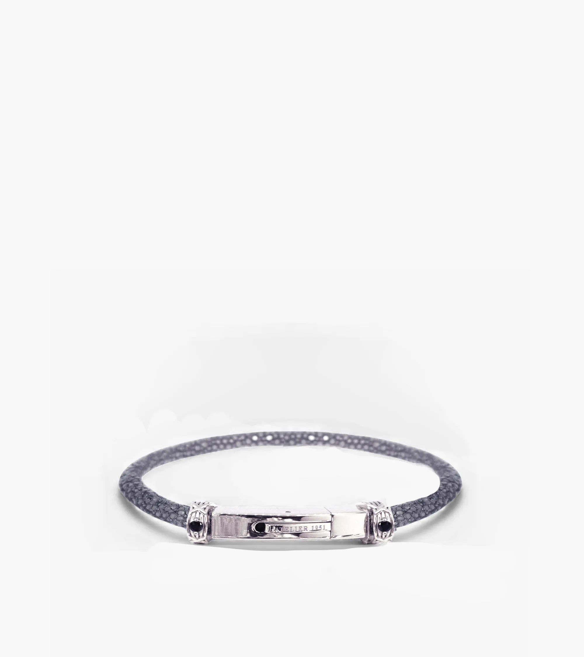 Armband aus Rochenleder Tudor Grau (024) 