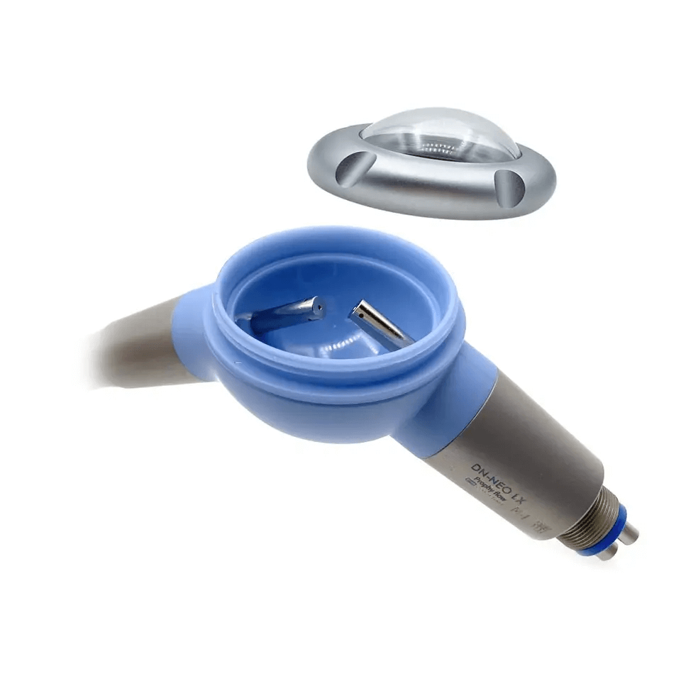 INSA-P09 Dental Prophy Flow Air Polisher Handpiece, 360° Rotatable Nozzle 4 Hole Coupling Dental Air Prophy Jet Teeth Cleaning Sand Gun